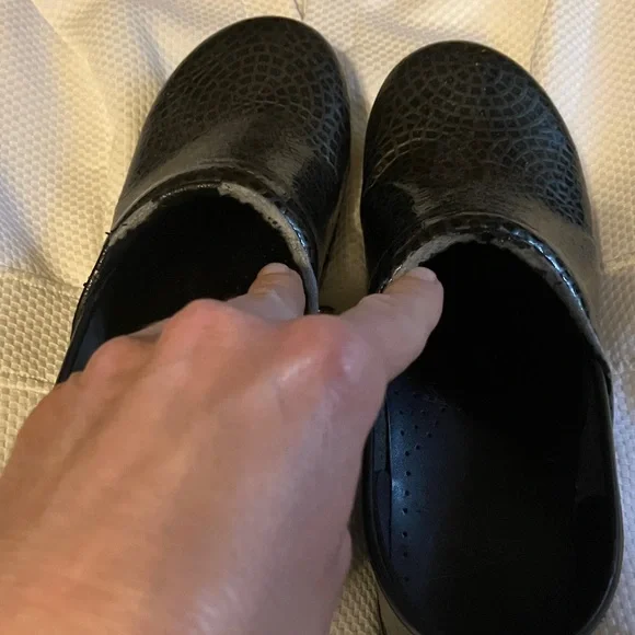 Dansko - Charcoal Anaconda Pro XP Leather Career Nursing Mules Clogs Sz 42 - Picture 12 of 12